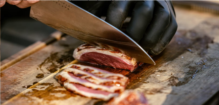 Photo BBQ on the street viande rouge